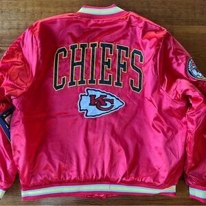 Kansas City KC Chiefs Red Varsity Bomber Jacket Large NWT